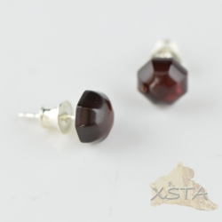 Amber stud earrings